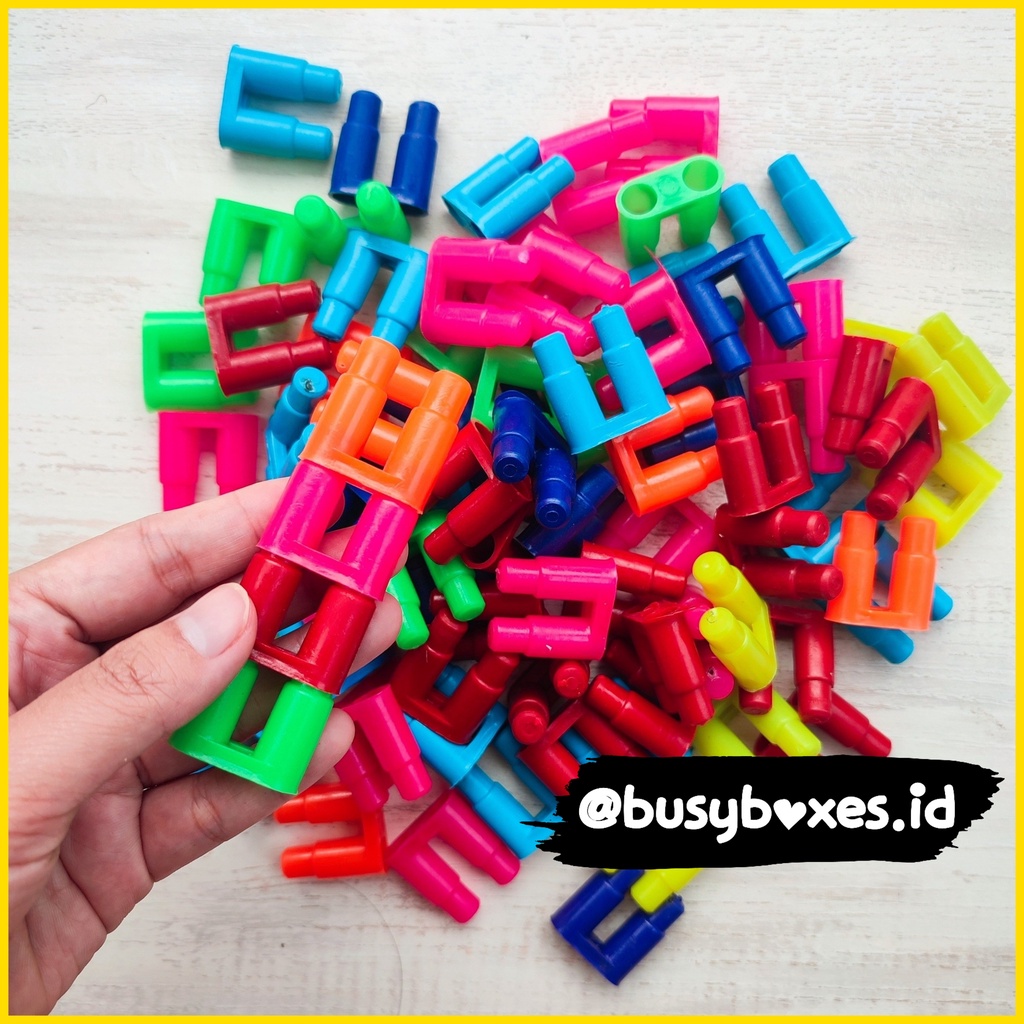 [busyboxes.id] Mainan Edukasi sensory sorting color manik