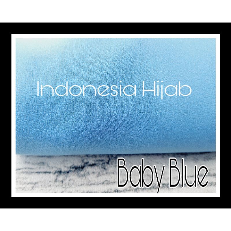 PASHMINA Diamond Premium 170 X 75 cm Jahit Tepi BUKAN DI NECI-Babyblue