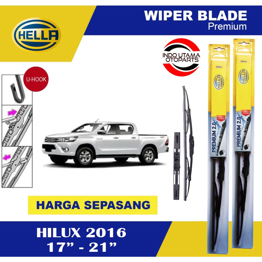 Wiper Blade Mobil HILUX 2016 HELLA Premium 2.0 (17-21)