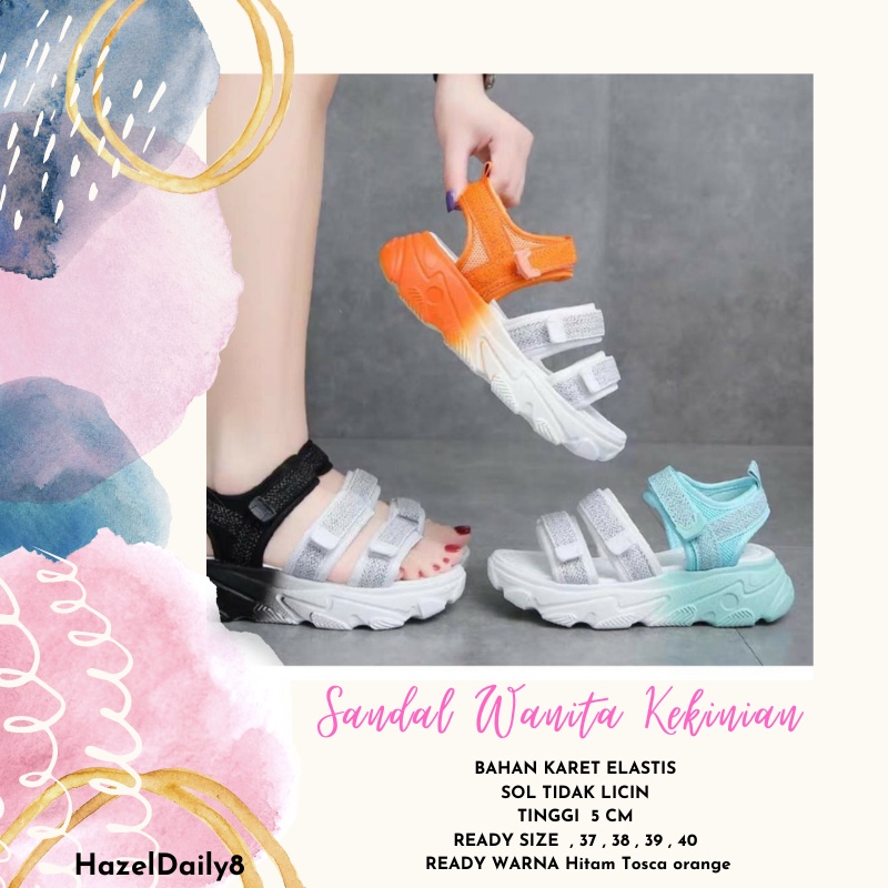 Sandal Mountain Kombinasi Multi Warna // Sandal Tali Gunung Wanita Korea SEPATU SANDAL KEREN MURAH