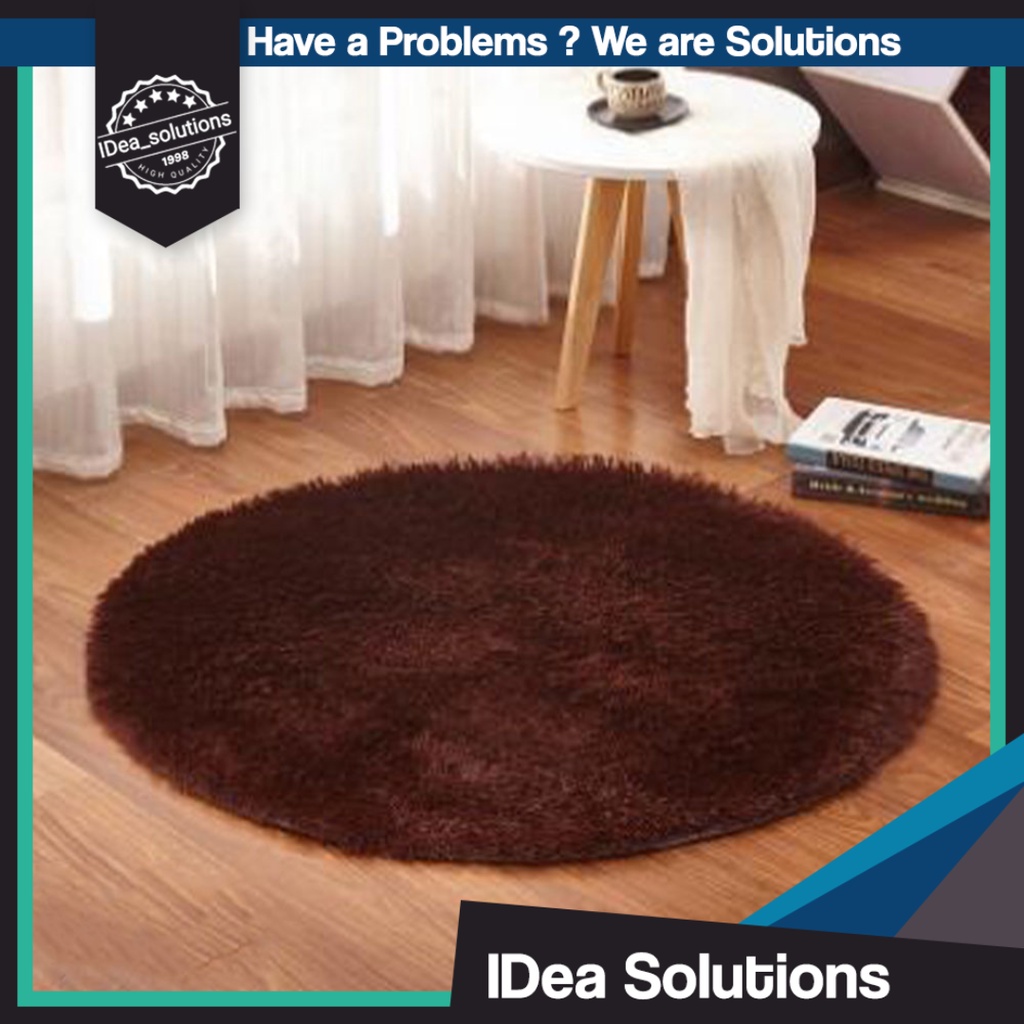 Karpet Bulu Model Bulat 80CM & 100CM