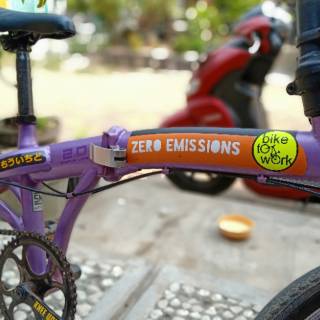  stiker  bike  to work  6X6cm gowes sepeda  lipat folding bike  