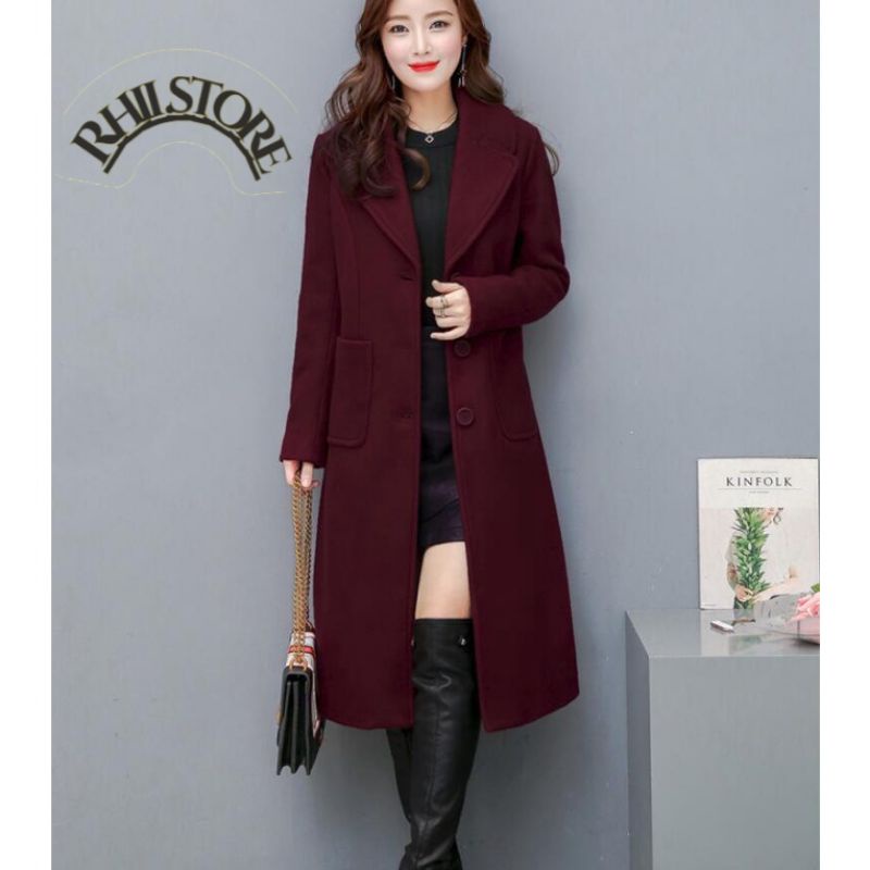Blaser Wanita Blazer Outer Cewe Jas Korea Terbaru Kekinian Cewek Casual Long Coat Pocket Fashion Wan