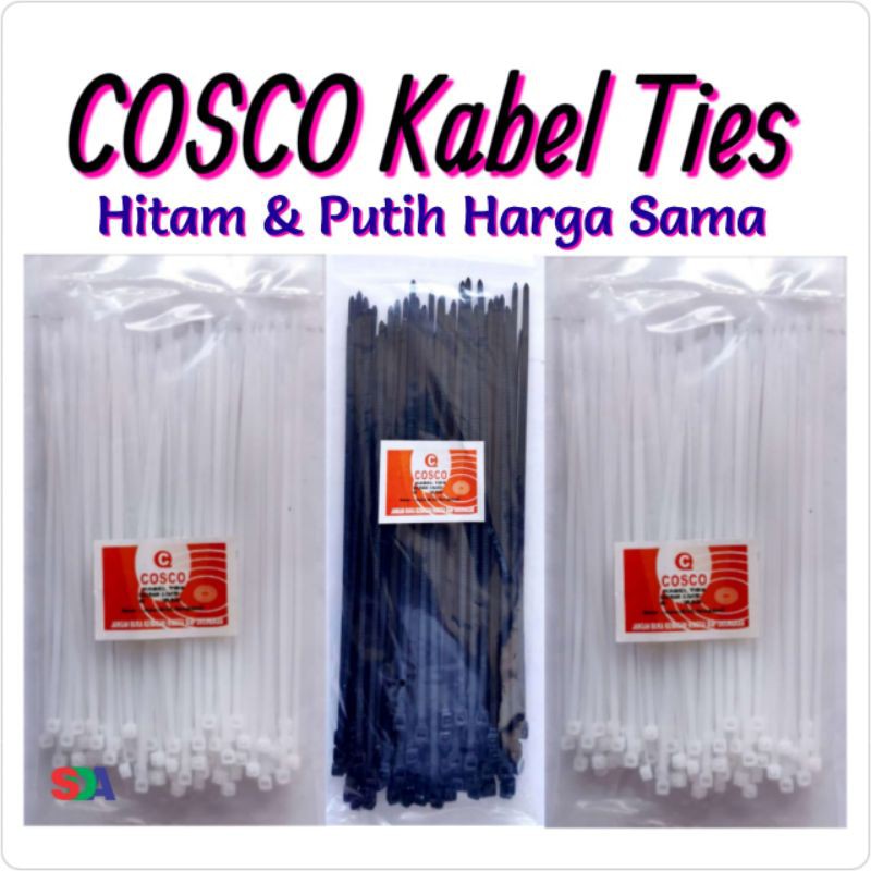 Cosco Kabel Ties Putih Hitam