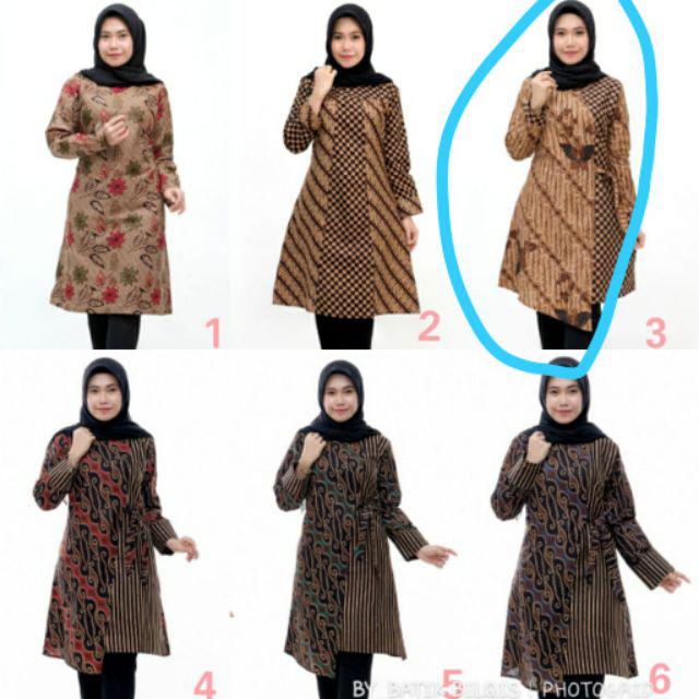Terlaris Serut Genes Jelita Tunic Navbor Yelbor Whitbor Creambor Tunik Batik Modern Hrb030 Dolbi Dob