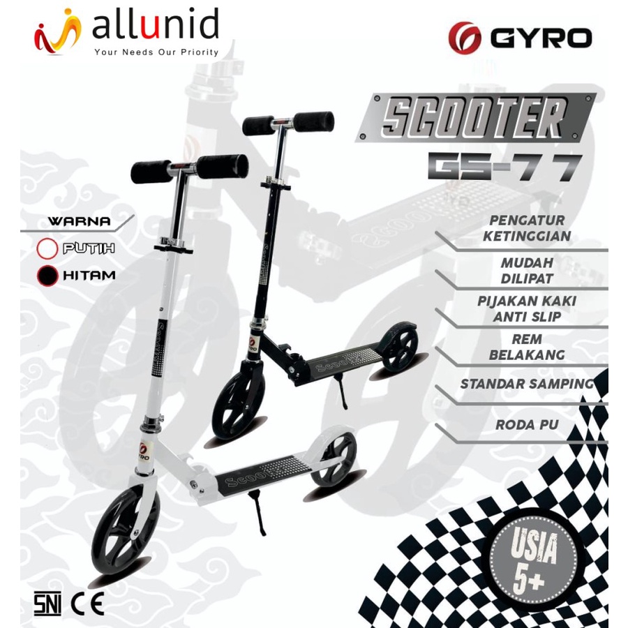 Mainan Anak Murah Kado Ulang Tahun Gift Skuter scooter Lipat 2 Roda GS-  GYRO 77