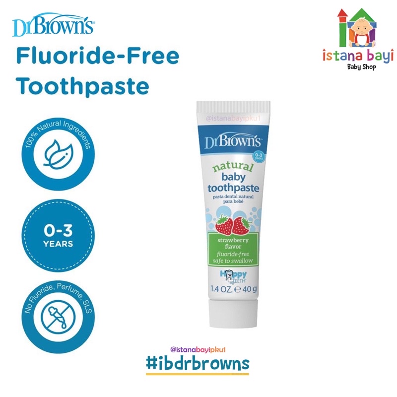 Dr.Brown's Natural baby Toothpaste 40 gr / Dr Brown's Pasta Gigi bayi HG025/HG063