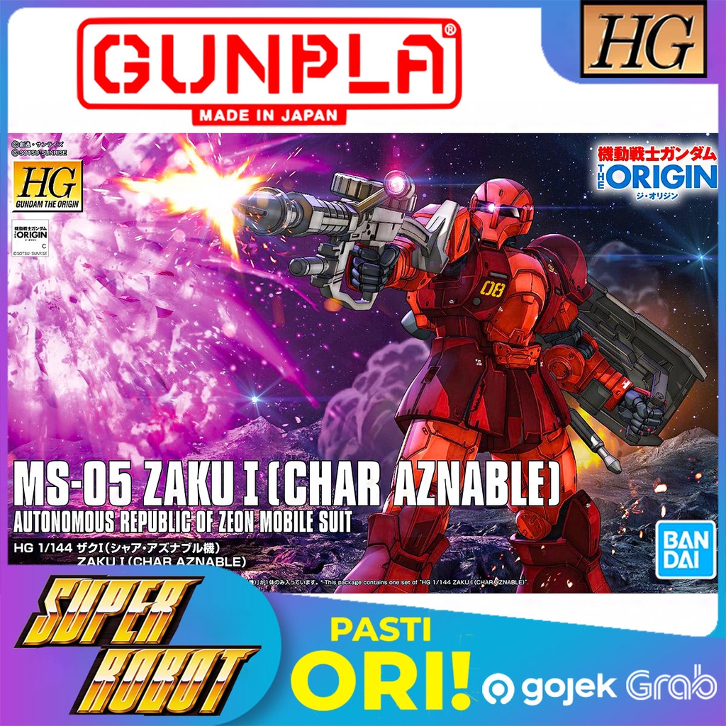 BANDAI HG MS-05 Zaku I Char Aznable Custom - The Origin HGTO