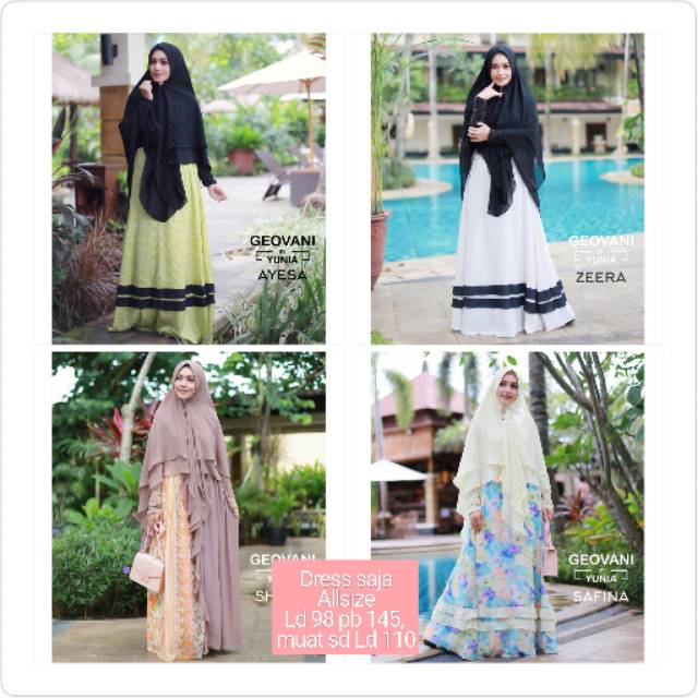 Daily dress giovani / gamis syari / dress sarii