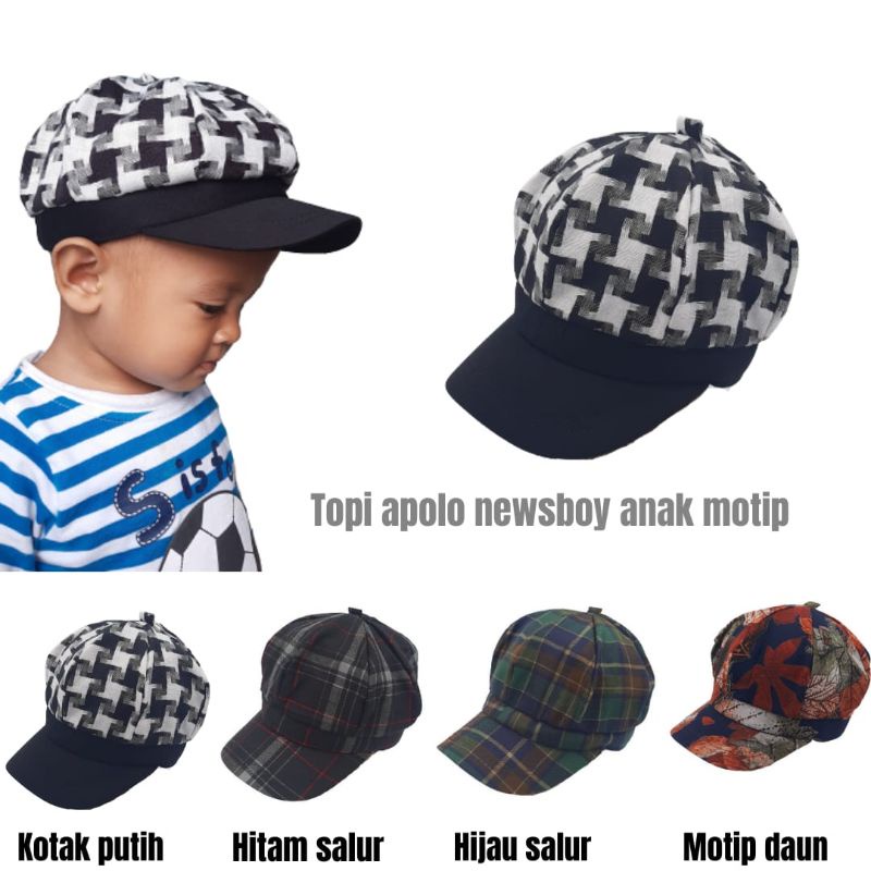 topi apolo anak/topi newsboy anak/topi anak laki laki dan perempuan