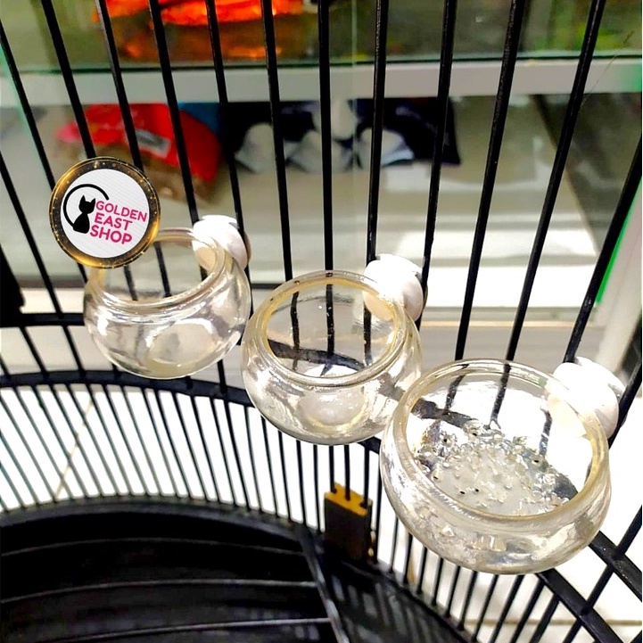 CEPUK  EBOD JAYA FIBER ISI 3 PCS TEMPAT PAKAN MINUM DAN KROTO SANGKAR BURUNG MURAI BATU