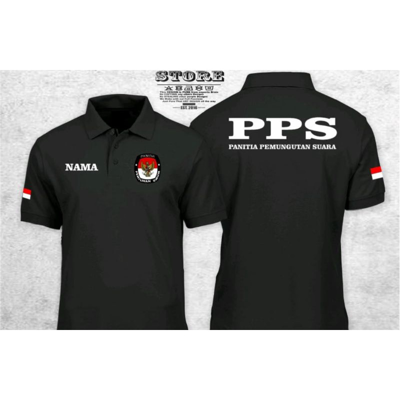 Kaos POLO KATUN TEBAL PPS ( BORDIR) bisa request tulisan