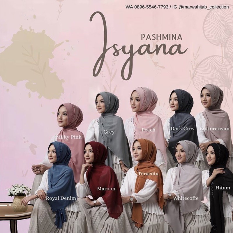 Hijab - Pashmina Tali Isyana By Azzora Material Armani