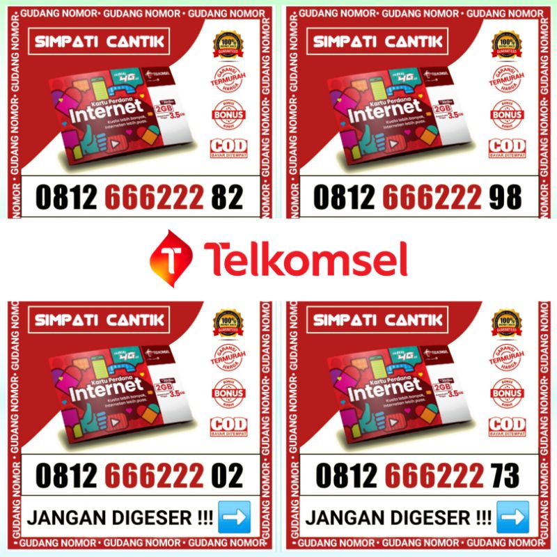 Nomor Cantik Simpati Telkomsel 4G LTE - Kartu Perdana Cantik Telkomsel 4G LTE