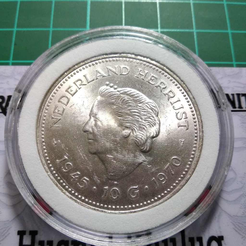 Koin 10 Gulden Juliana Koningin Der Nederlanden