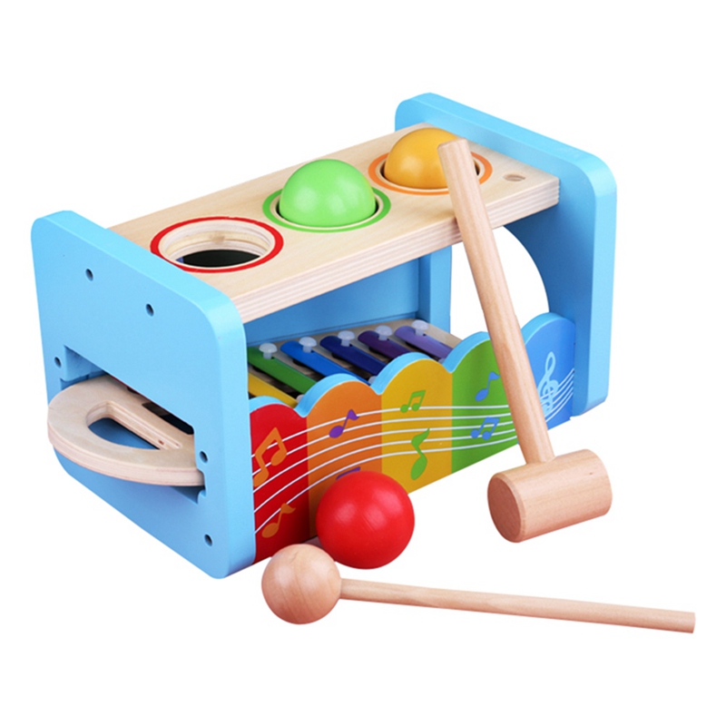 hape pound & tap bench with slide out xylophone