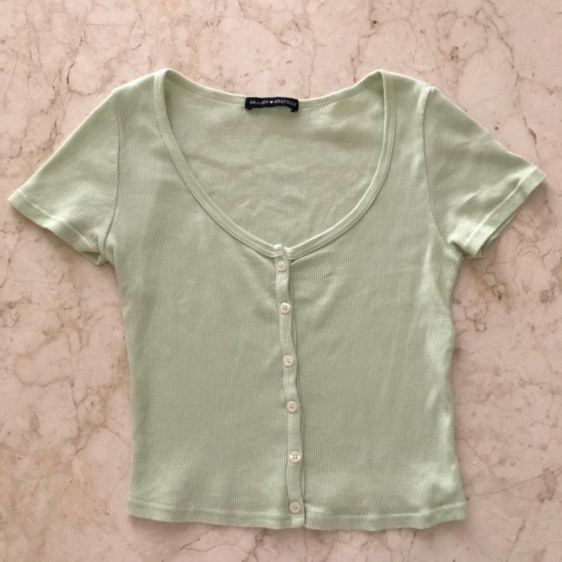 brandy melville zelly lime top