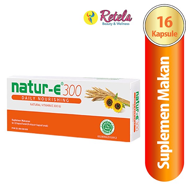Natur E 300 Iu Suplemen Kulit - Isi 16 Soft Capsule  