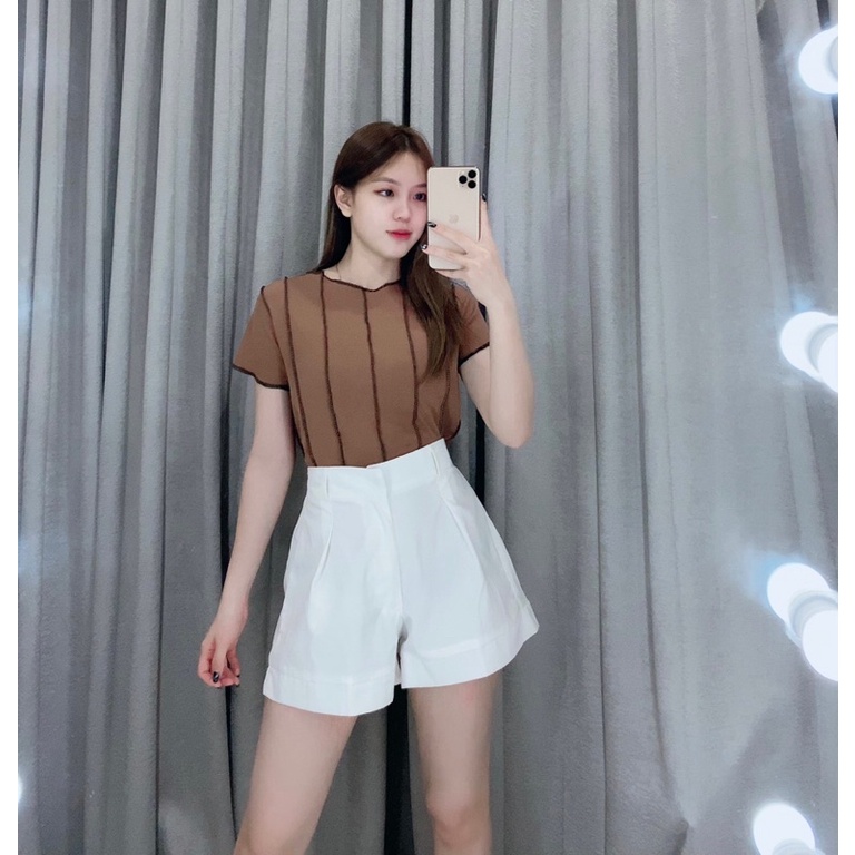 Knit garis top | Korea knit crop top 1711