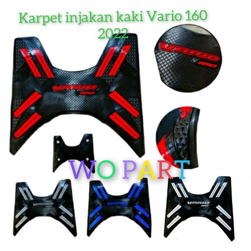 Karpet Motor Vario 160 2022 ABS/CBS  Injakan pijakan kaki motor Vario 160 tatakan alas kaki motor