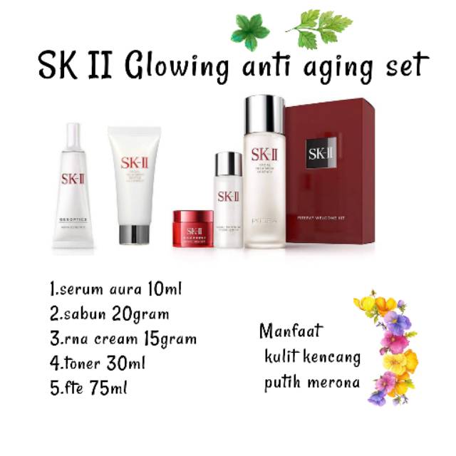 SK II Glowing anti aging set (5 item)