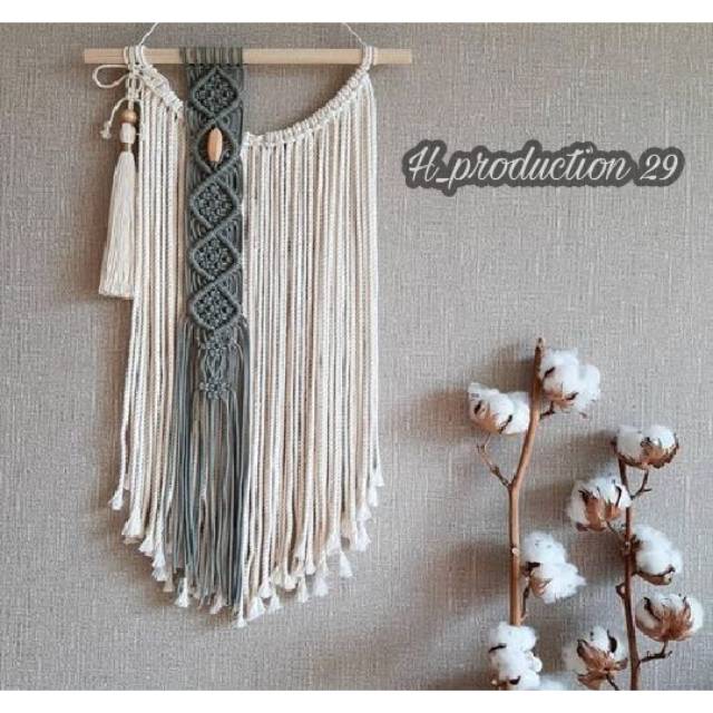 

SIMPLE MACRAME with gray colour