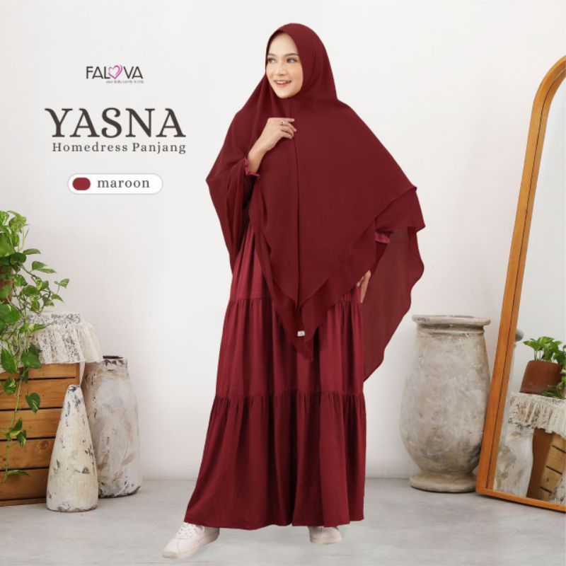 Gamis polos rayon premium / yasna falova / gamis adem