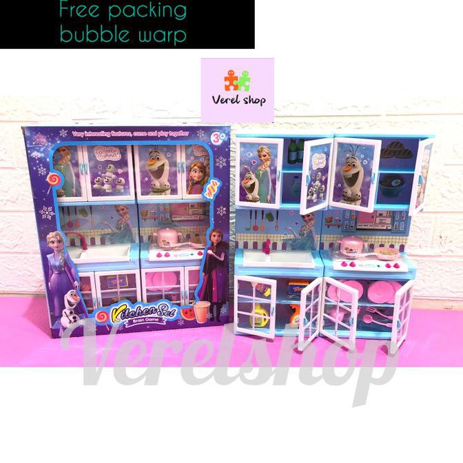 Mainan Anak Kitchen Set Frozen Besar 2 Baris Mainan Masak Masakan Kado Tokoazhar88