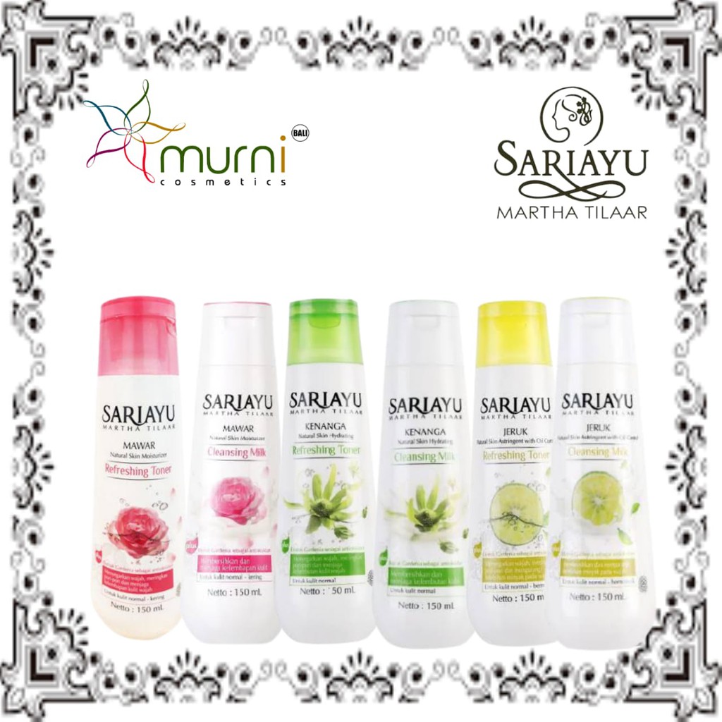 SARIAYU REFRESHING TONER  &amp; CLEANSING MILK 150ML