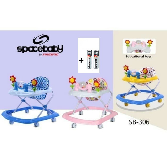 SPACE BABY Baby Walker SB 306 Roller &amp; Sunflower Toys SPACEBABY [ * FREE PACKING DUS ALAS ]