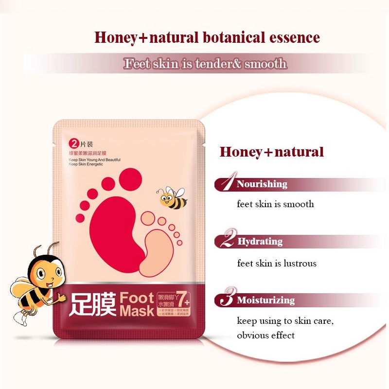 SHINE STAR - [ BISA COD ] EFERO Foot Mask Masker Kaki Pengelupas Kulit Mati &amp; Perawatan kaki Tumit Kering dan Pecah2