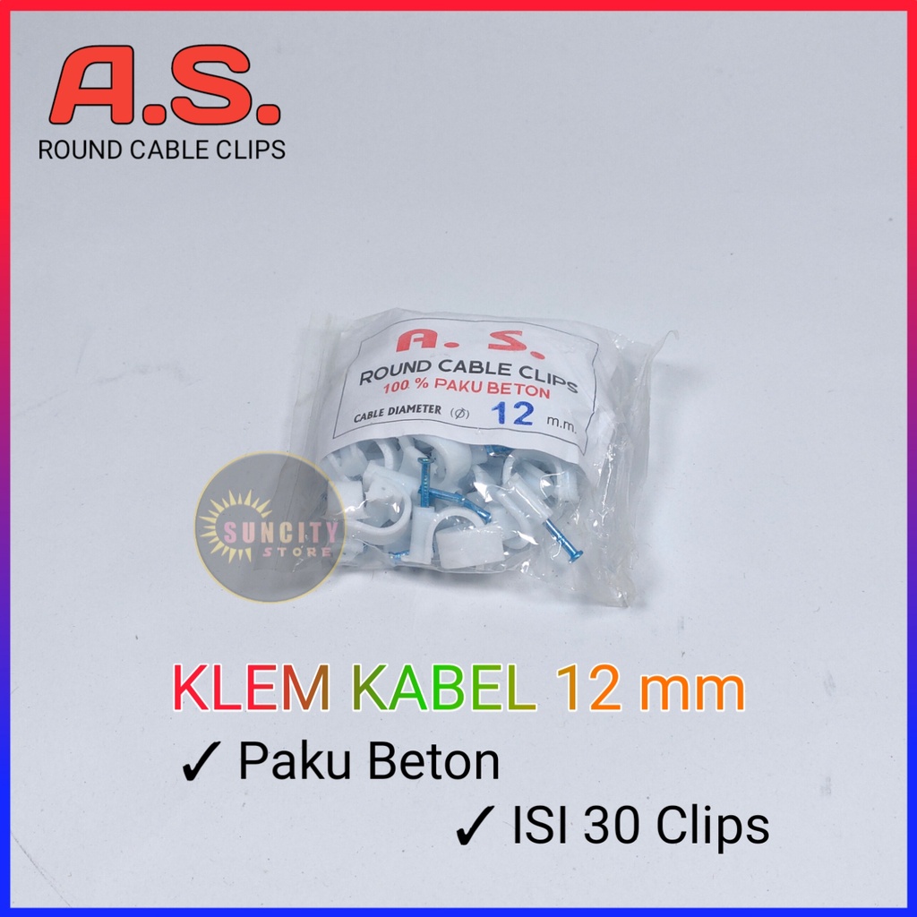 AS Klem Kabel / Klip Kabel Murah isi 30 Pcs