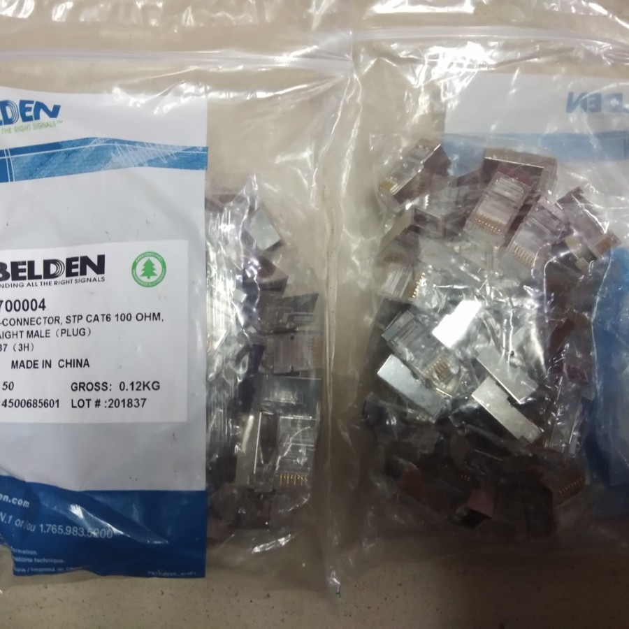 Belden Konektor RJ45 STP Cat6 Besi 700004