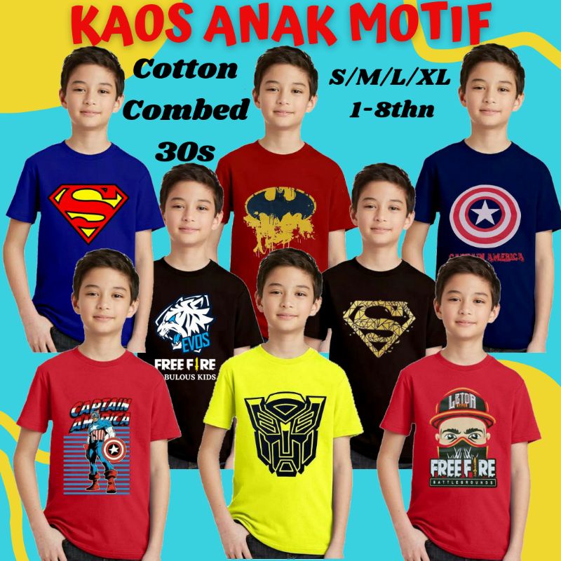 USIA 3-8thn [BAYAR DITEMPAT] KONVEKSI BAJU DISTRO ANAK / GROSIR BAJU ANAK TERMURAH