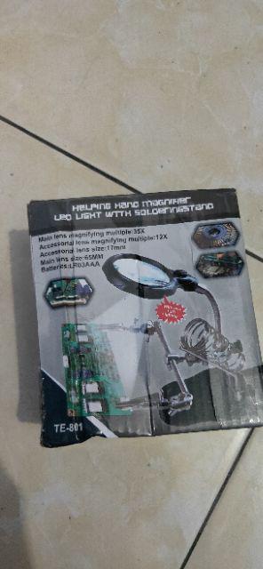 Alat Pegangan Solder Dan Kaca Pembesar