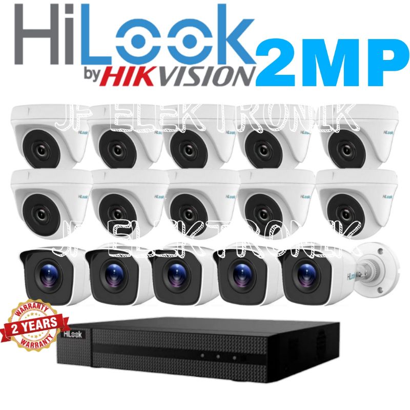 Paket cctv hilook 16 channel dengan 15 kamera hilook 2mp 1080P