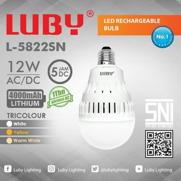 Lampu Emergency Luby 12 W L-5822SN