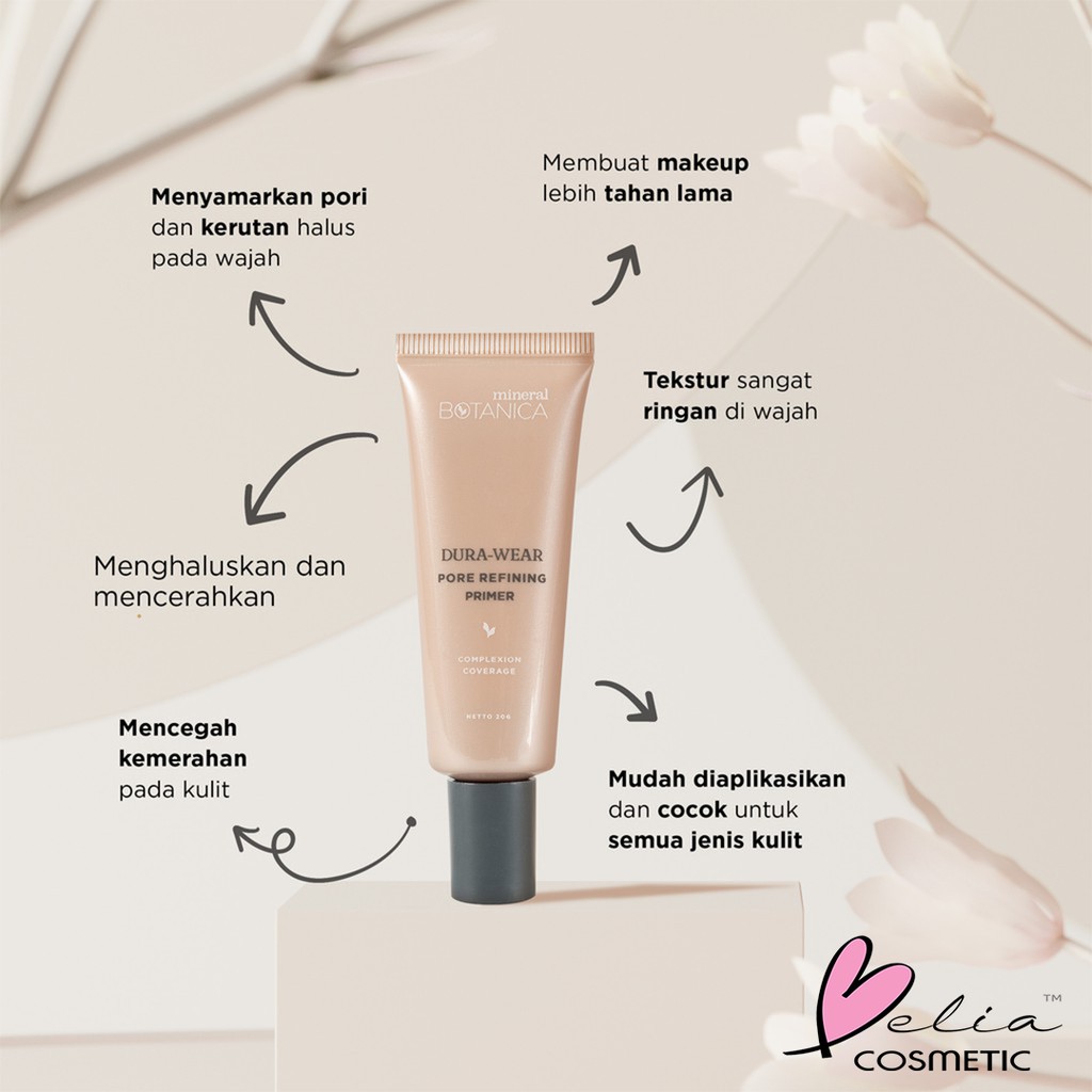 ❤ BELIA ❤ MINERAL BOTANICA Dura-Wear Series | Liquid Foundation | Primer  | Loose Powder  | ✔ BPOM