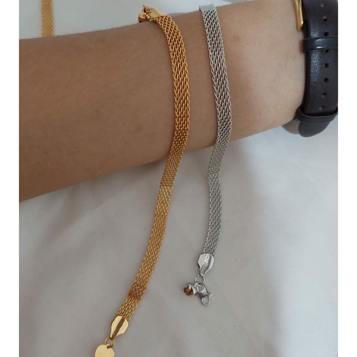 Fourfashion Gelang Dewasa Xuping Gliter Rantai Lapis Emas JX04