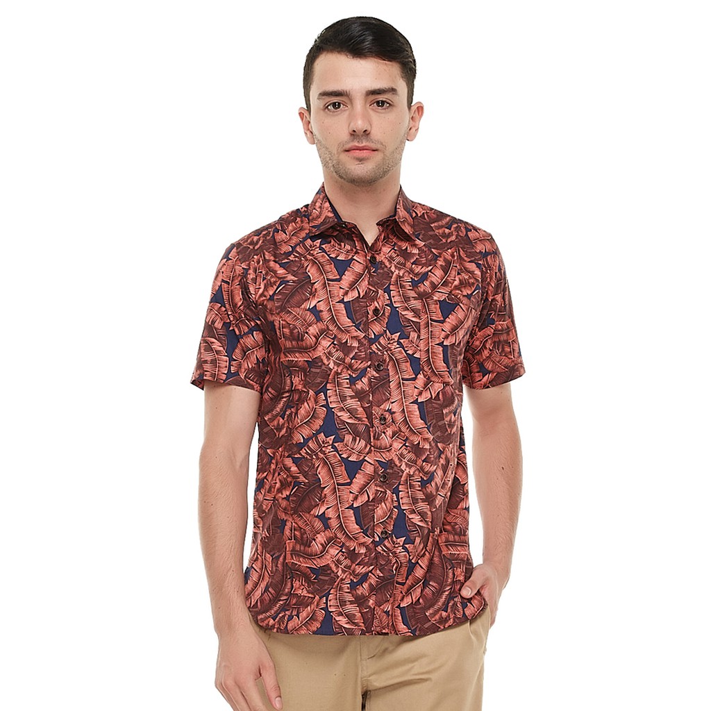 Salt n Pepper Kemeja Lengan Pendek 282 Maroon