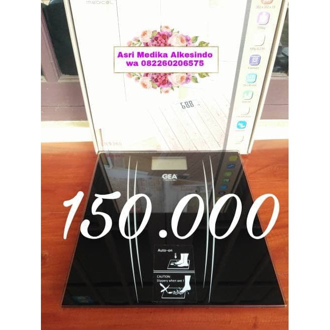 Timbangan Digital Injak merk Gea 9360 Timbangan badan motif black shopee