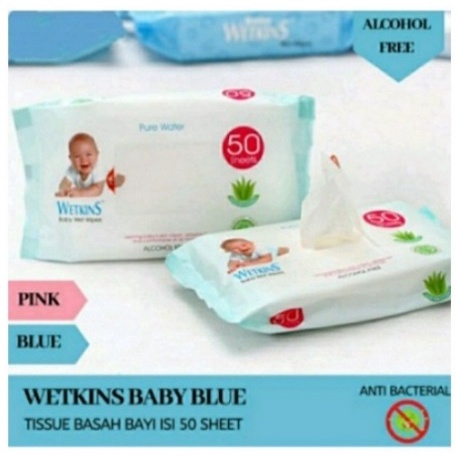 ✨SHASYA✨ WETKINS TISSUE BASAH BABY ISI 50 ALCOHOL FREE / PROMO TISSU BASAH WETKINS BELI 1 GRATIS 1