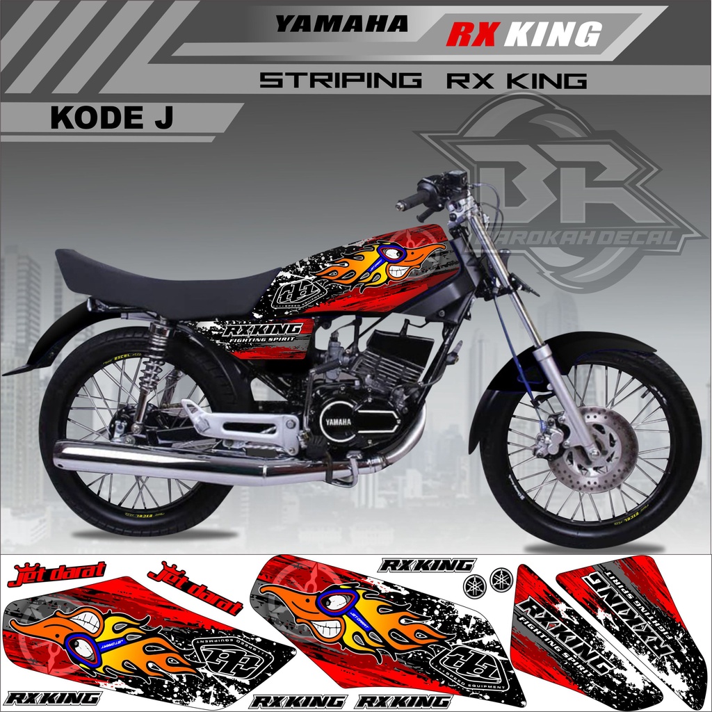 Sticker Rx King Variasi Stiker Lis Striping Rx King Kode J