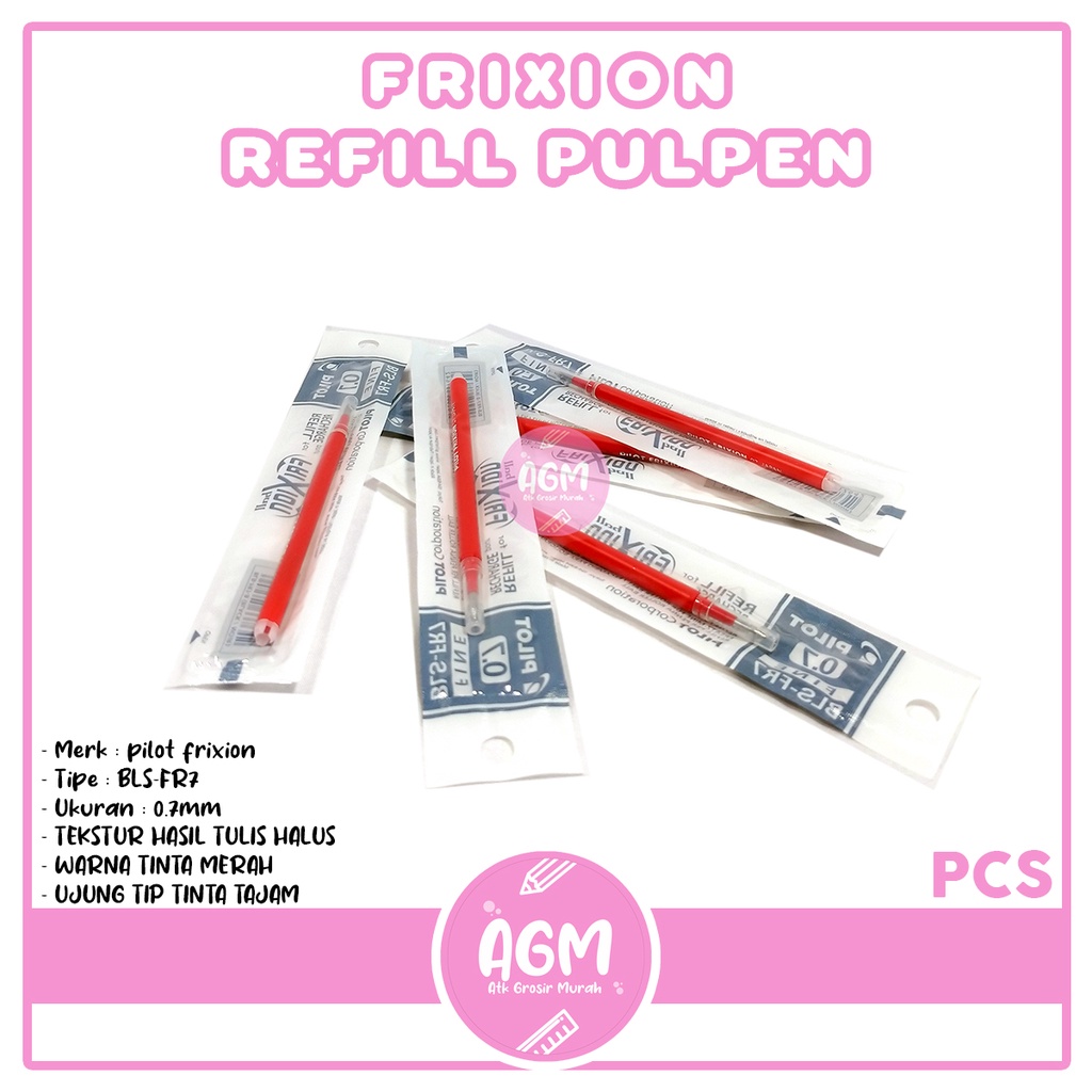 

FRIXION REFILL / ISI ULANG PULPEN 0.7mm MERAH [ PCS ]