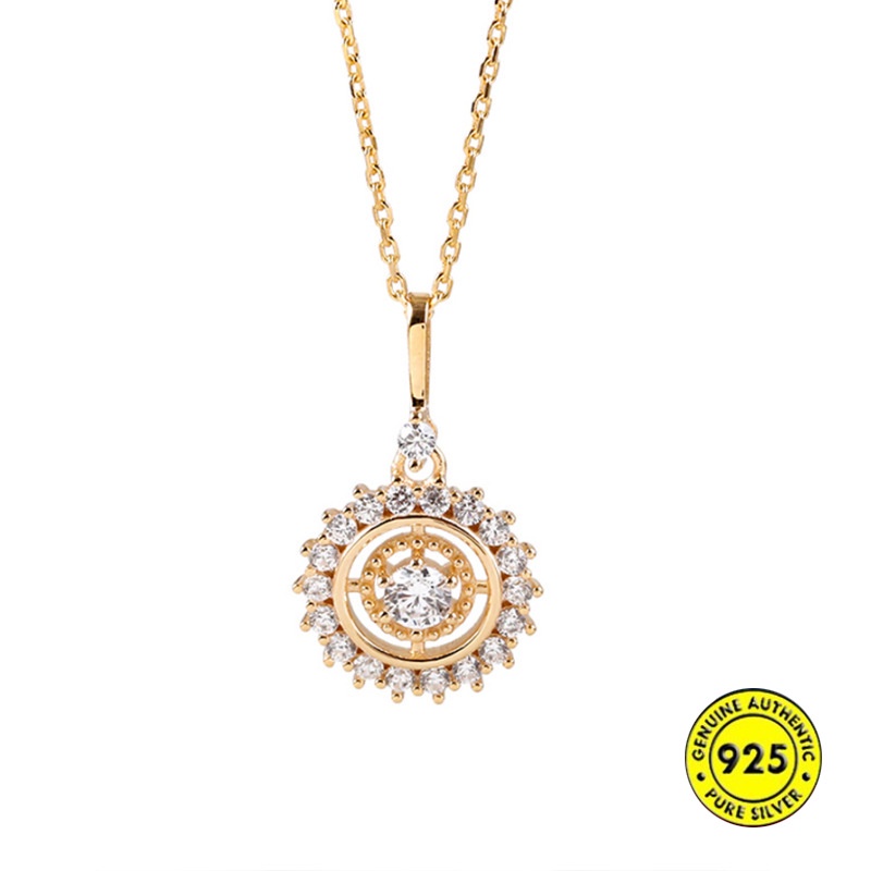 18K Gold Necklace S925 Silver Female Fashion