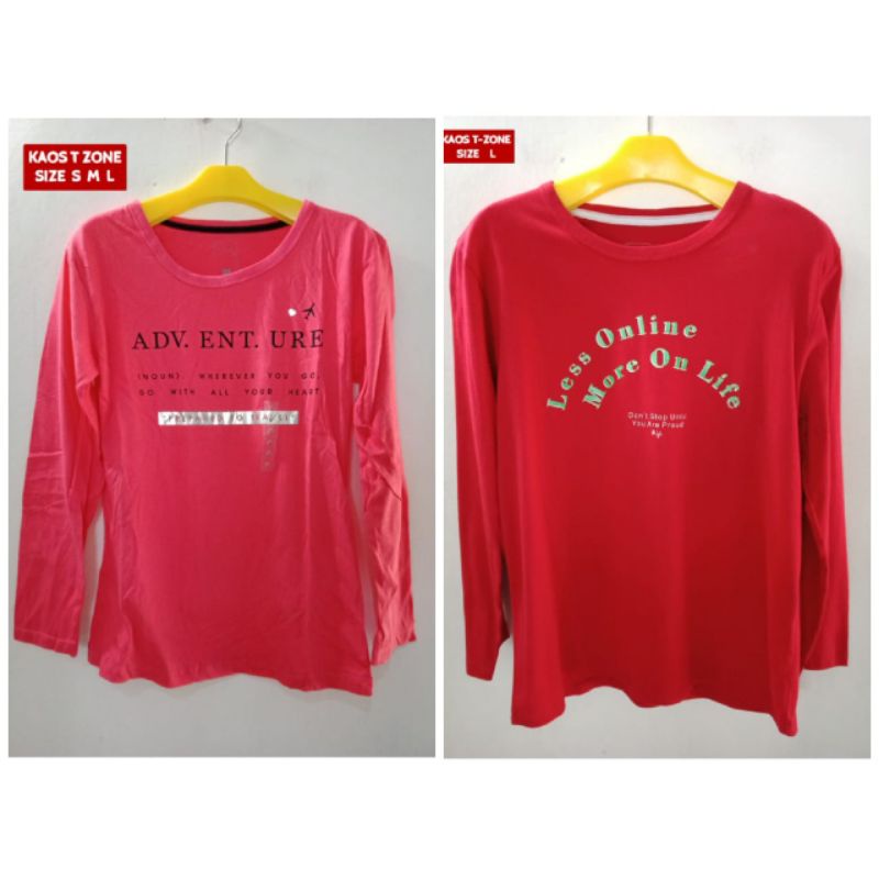 KAOS CEWEK / KAOS WANITA T ZONE BRANDED MATAHARI OOB13
