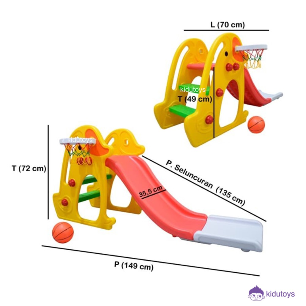 Prosotan Anak Ring Basketball / Seluncuran Anak / Chicken Basket Kidu Toys