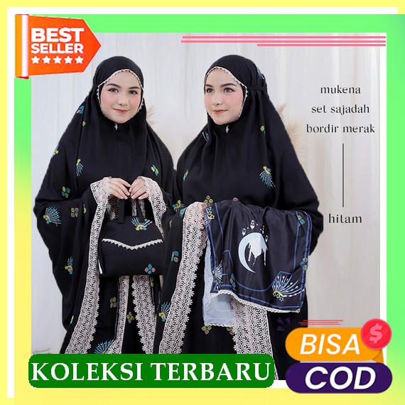 Mukena Dewasa Flowly Rayon Printing Premium Mukena Dewasa Renda Kombinasi Tas Cantik Siti Khadijah M