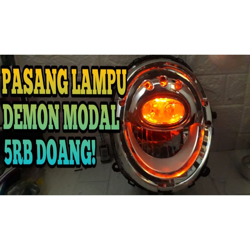 Lampu Led Demon Eyes 3 Titik Untuk Motor 12volt