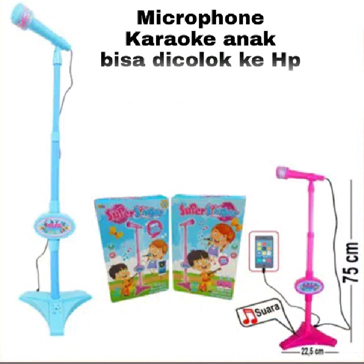 Mainan Mix Musik / Microphone Karaoke MP3 / Mainan Super Singer